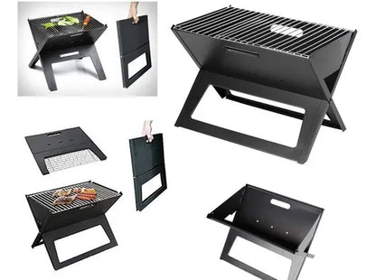 ASADOR PORTATIL DE CARBON ACERO INOXIDABLE